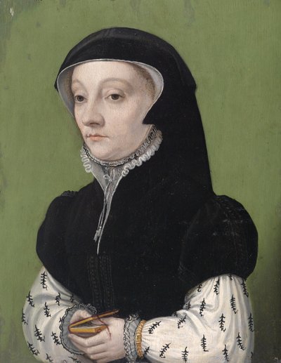 Portrait of a Woman Holding a Book by Anonymous